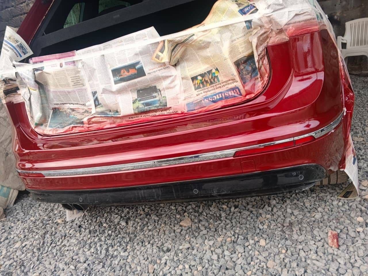 Rear panel repair in progress